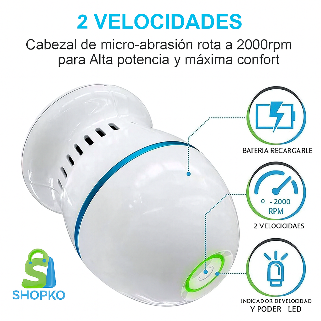 MAQUINA SACA CALLOS RECARGABLE