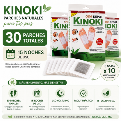 KINOKI - Pack 30 parches / 15 noches