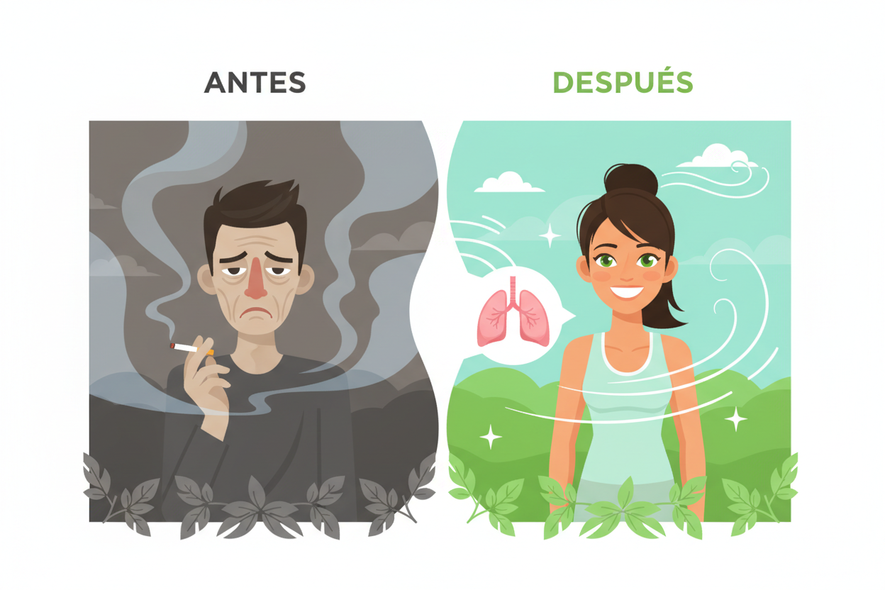 Antes y después de usar parche antitabaco One Depot