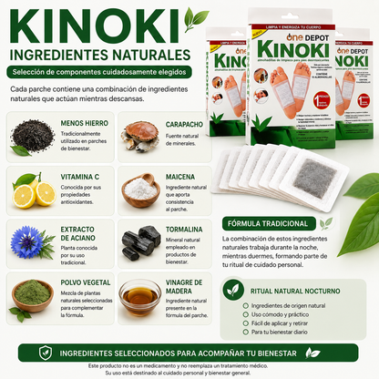 KINOKI - Ingredientes